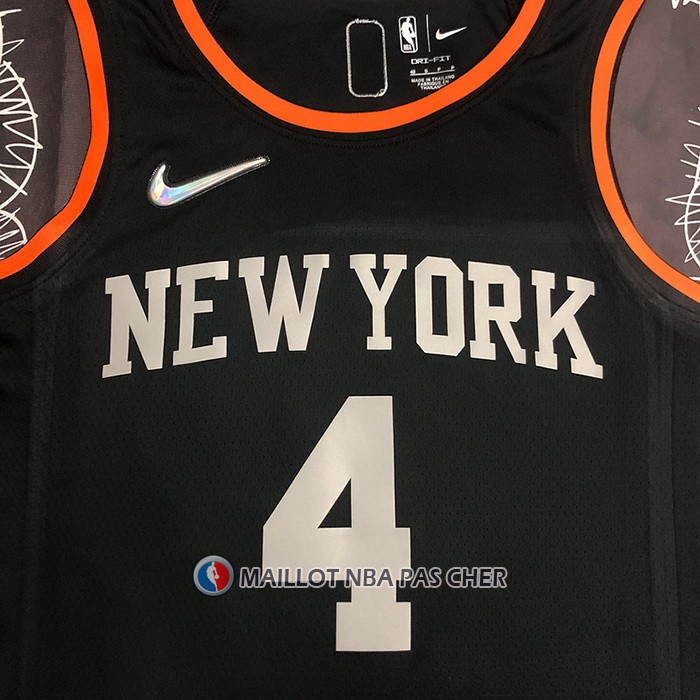 Maillot New York Knicks Derrick Rose NO 4 Select Series Noir
